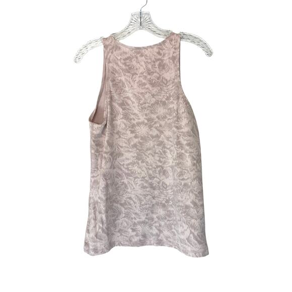 Athleta Frosted Floral Velvety Pink Workout Athletic Scoop Tank Top Size Large - Picture 8 of 10
